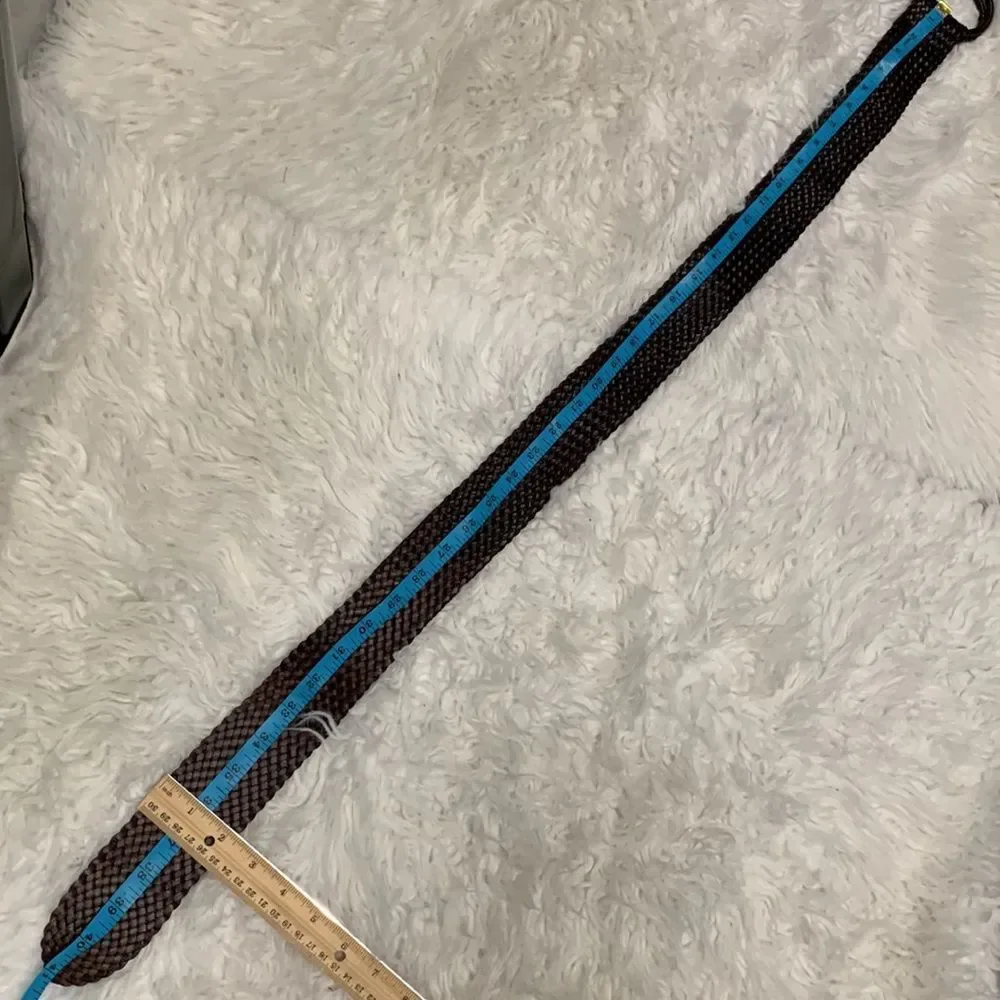 🟢3 for $20 ——-WOVEN leather adjustable wide belt 2 ring unbranded women’s